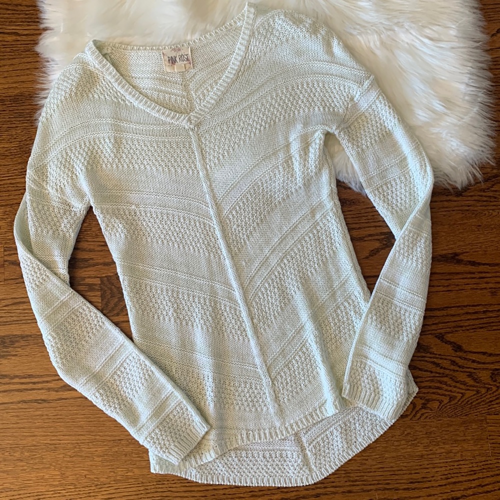 Mint Green V-Neck Sweater